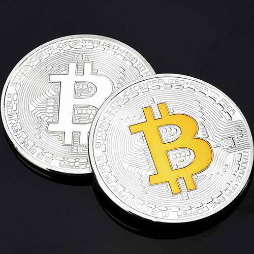 Keräilykolikko Bitcoin - Hopeoitu / Kulta