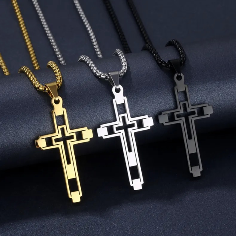 Kaulakoru EM-34152 Cross - Musta