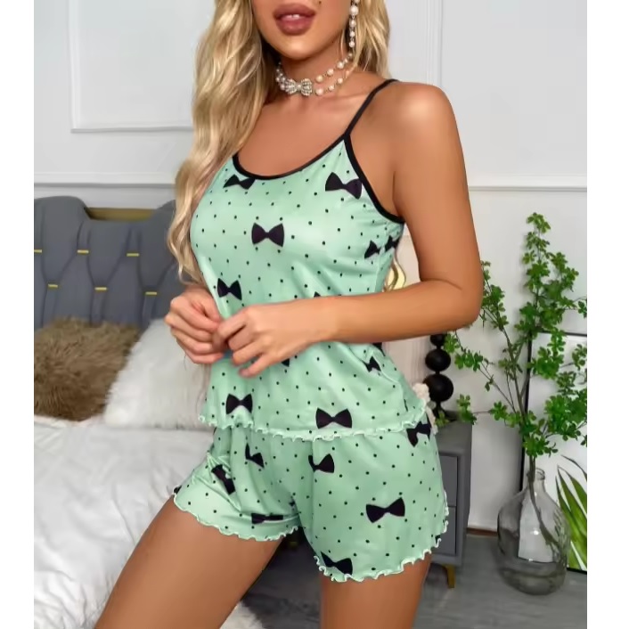 Lyhyt naisten pyjama BO-30587 - Pinkki / M