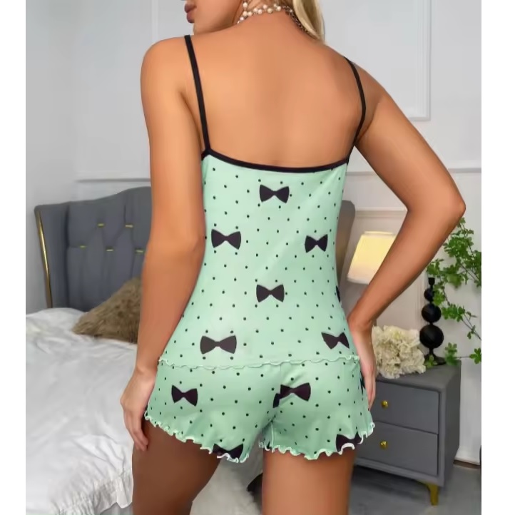 Lyhyt naisten pyjama BO-30587 - Pinkki / M